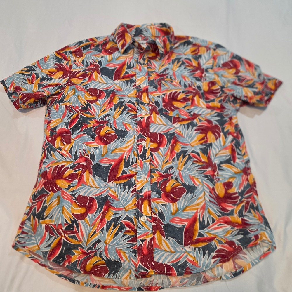 Goodfellow & Co Button Down Mens M Multicolor Excellent Tropical Slim Fit Shirt